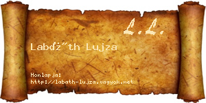 Labáth Lujza névjegykártya